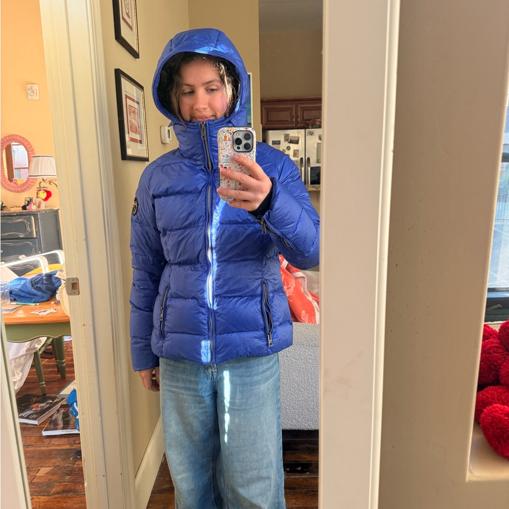 Skea Women's Blue Puffer Jacket